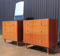 20th Century Herbert E Gibbs pair of chests of drawers 76cm or 30w 41cm or 16d 28½h or 54½ including mirror cat no 816 job 3417 _6.JPG
